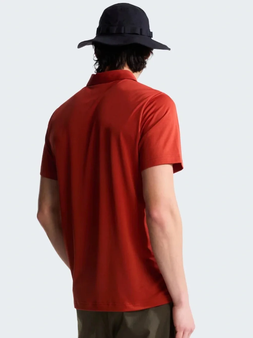 The North Face Red Orange Tanken Polo Shirt Classic Collared Shirt Sleeved